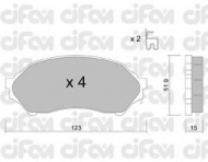 Комплект тормозных колодок CIFAM 822-387-0