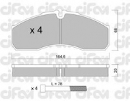 Комплект тормозных колодок CIFAM 822-578-0