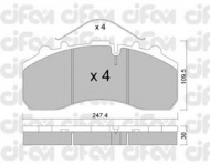 Комплект тормозных колодок CIFAM 822-585-0