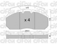 Комплект тормозных колодок CIFAM 822-587-0