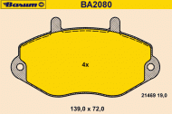 Комплект тормозных колодок BARUM BA2080