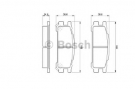 Комплект тормозных колодок BOSCH 0 986 461 143
