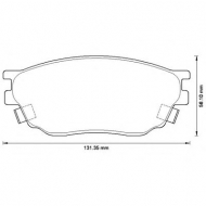 Комплект тормозных колодок BENDIX 572489B