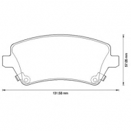 Комплект тормозных колодок BENDIX 572491B