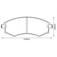 Комплект тормозных колодок BENDIX 572496B