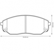 Комплект тормозных колодок BENDIX 572511B