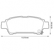 Комплект тормозных колодок BENDIX 572512B