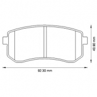 Комплект тормозных колодок BENDIX 572527B