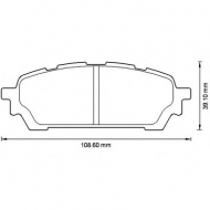 Комплект тормозных колодок BENDIX 572529B