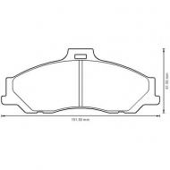 Комплект тормозных колодок BENDIX 572537B