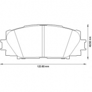 Комплект тормозных колодок BENDIX 572578B