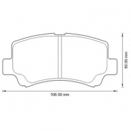 Комплект тормозных колодок BENDIX 572589B