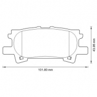 Комплект тормозных колодок BENDIX 572621B