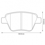 Комплект тормозных колодок BENDIX 573312B