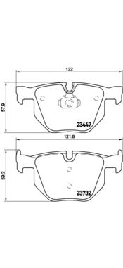 Комплект тормозных колодок BREMBO P 06 056