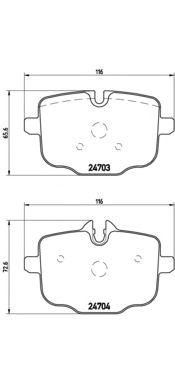Комплект тормозных колодок BREMBO P 06 061