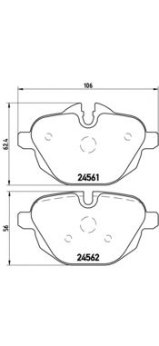 Комплект тормозных колодок BREMBO P 06 064