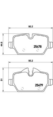 Комплект тормозных колодок BREMBO P 06 080