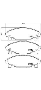 Комплект тормозных колодок BREMBO P 16 007