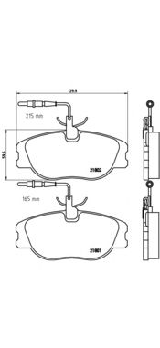 Комплект тормозных колодок BREMBO P 23 061