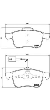 Комплект тормозных колодок BREMBO P 23 103