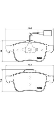 Комплект тормозных колодок BREMBO P 23 132