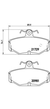 Комплект тормозных колодок BREMBO P 24 021