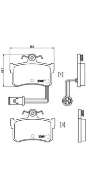 Комплект тормозных колодок BREMBO P 28 015