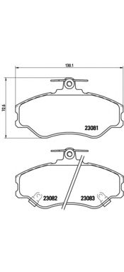 Комплект тормозных колодок BREMBO P 30 005