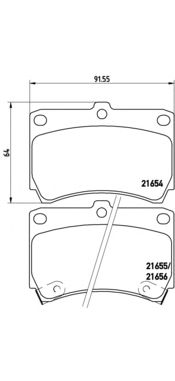Комплект тормозных колодок BREMBO P 49 016