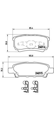 Комплект тормозных колодок BREMBO P 54 034