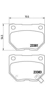 Комплект тормозных колодок BREMBO P 56 054