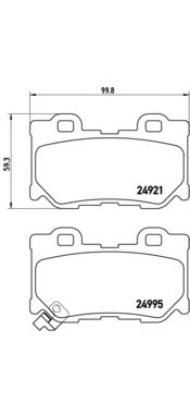 Комплект тормозных колодок BREMBO P 56 085