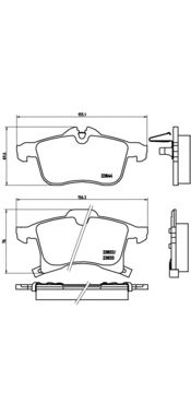Комплект тормозных колодок BREMBO P 59 045