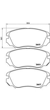 Комплект тормозных колодок BREMBO P 59 054