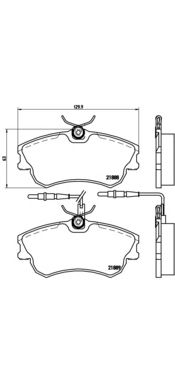 Комплект тормозных колодок BREMBO P 68 023