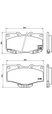 Комплект тормозных колодок BREMBO P 83 009