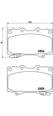 Комплект тормозных колодок BREMBO P 83 048