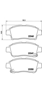 Комплект тормозных колодок BREMBO P 83 050
