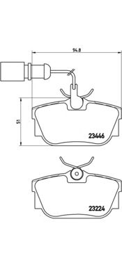 Комплект тормозных колодок BREMBO P 85 059