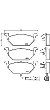 Комплект тормозных колодок BREMBO P 85 072
