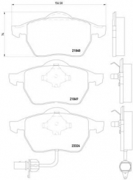 Комплект тормозных колодок HELLA 8DB 355 008-911