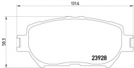 Комплект тормозных колодок HELLA 8DB 355 010-431