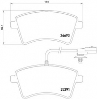 Комплект тормозных колодок HELLA 8DB 355 016-241