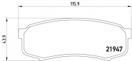 Комплект тормозных колодок HELLA 8DB 355 016-831