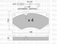 Комплект тормозных колодок METELLI 22-0014-8K