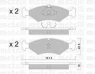 Комплект тормозных колодок METELLI 22-0029-0