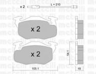 Комплект тормозных колодок METELLI 22-0037-0