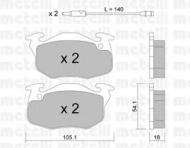 Комплект тормозных колодок METELLI 22-0037-2