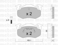 Комплект тормозных колодок METELLI 22-0038-1